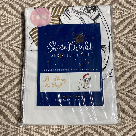 Christmas French bulldog frenchie pillow cases 2 pack standard size - Picture 1 of 5